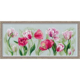 Tavaszi tulipánok - keresztszemes készlet