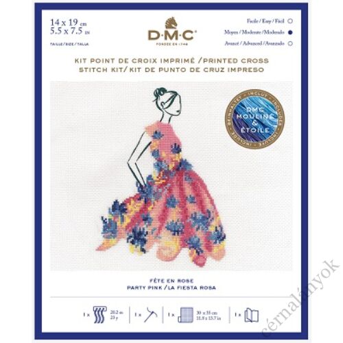 DMC keresztszemes készlet - Pink ruha