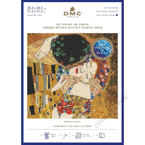 Klimt: A csók - DMC keresztszemes készlet