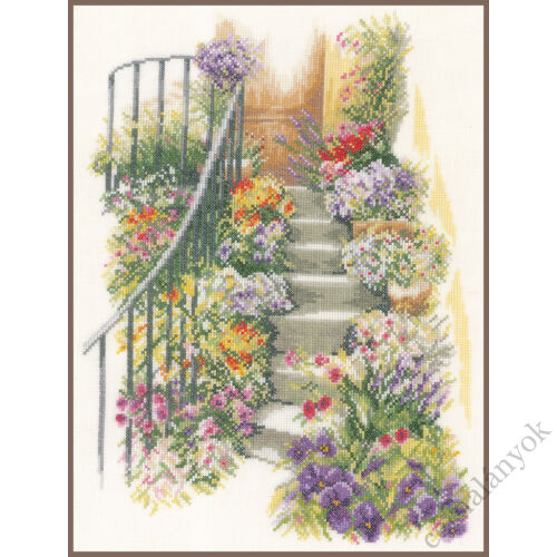 Virágos lépcsők  - Lanarte keresztszemes készlet