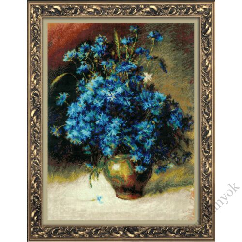 Búzavirágok I. Levitan festménye alapján - Riolis keresztszemes készlet
