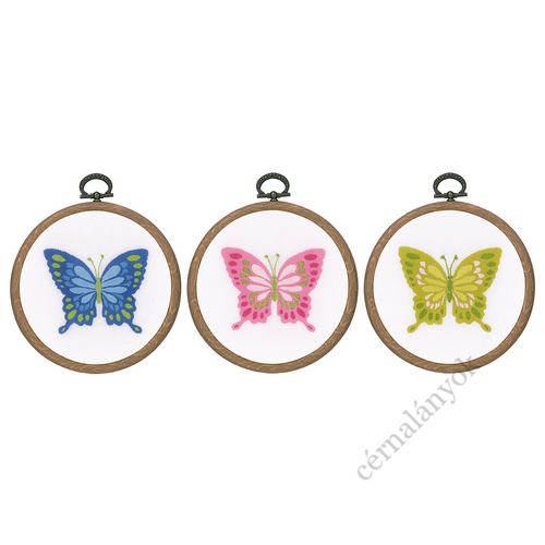 Vervaco pillangós hímzőkészlet - 3 darabos