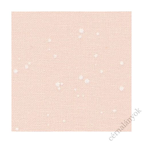 Zweigart Murano Splash - 32 ct - rózsaszín alapon fehér mintás hímzővászon 70 x 50 cm