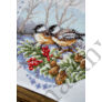 Kép 3/3 - Vervaco - karácsonyi keresztszemes asztali futó - Madarak ágon