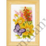 Kép 2/5 - Pillangók és virágok - 3 darabos Vervaco keresztszemes készlet