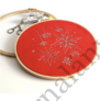 Kép 2/2 - DMC karácsonyi piros Aida - 14 ct (55x50 cm)
