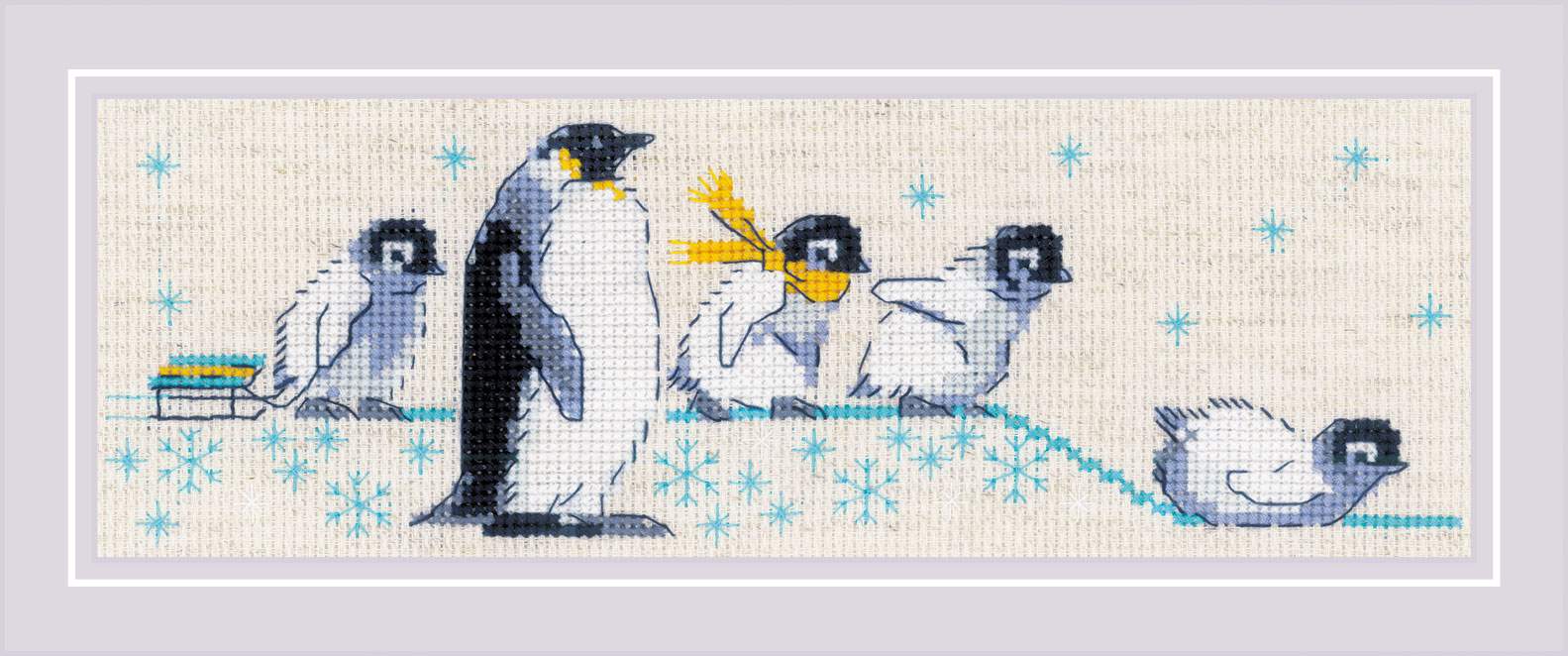 Pingvinek - Riolis keresztszemes készlet