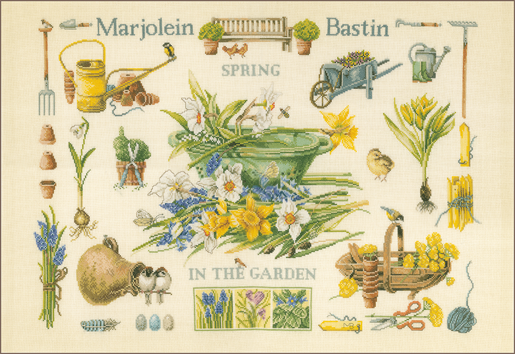 Marjolein Bastin: Tavasz a kertben keresztszemes készlet
