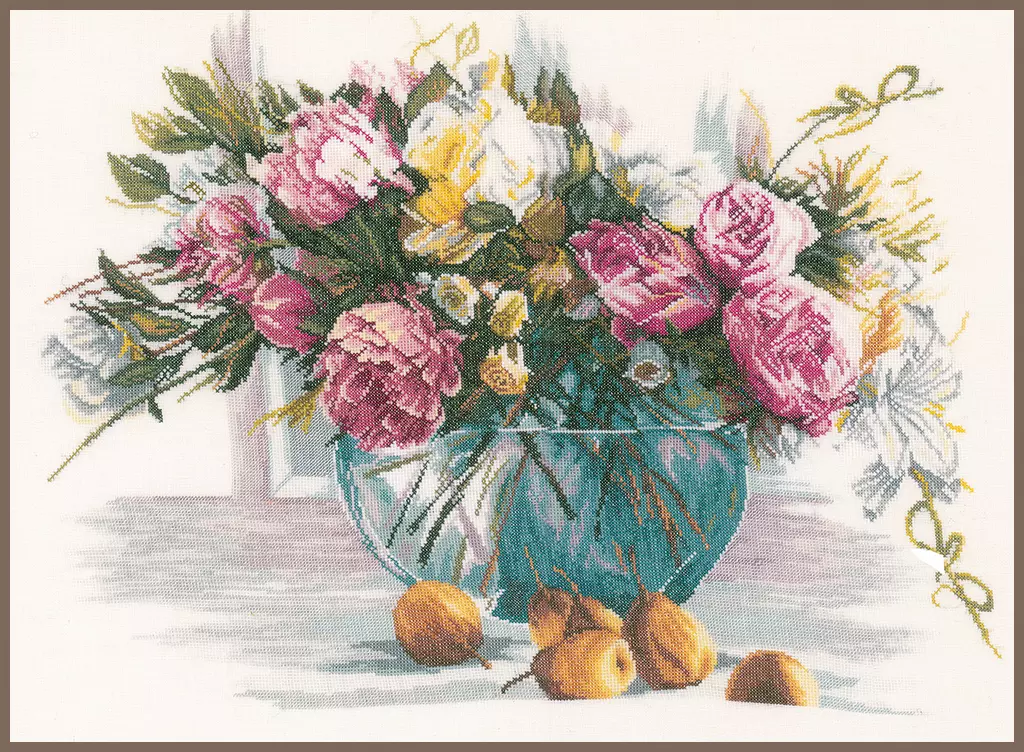 Lanarte keresztszemes készlet - Virágok