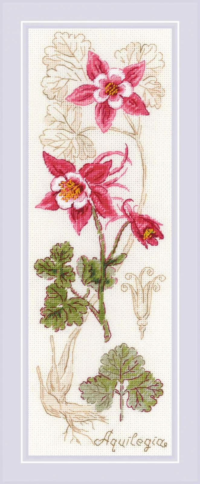 Riolis keresztszemes készlet - Aquilegia