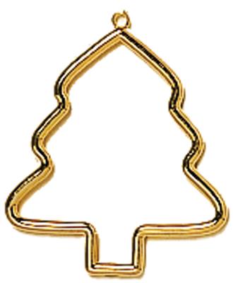 Vervaco műanyag aranyszínű keret - fenyőfa forma
