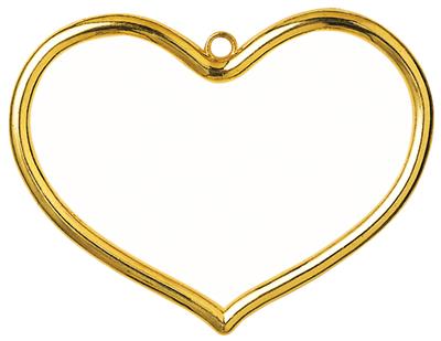 Vervaco műanyag aranyszínű keret - szív forma