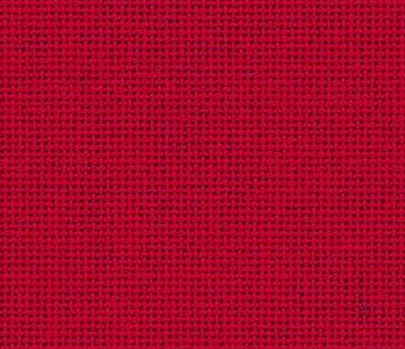 Zweigart Linda karácsonyi piros hímzővászon - 27 ct (60 cm x 140 cm)